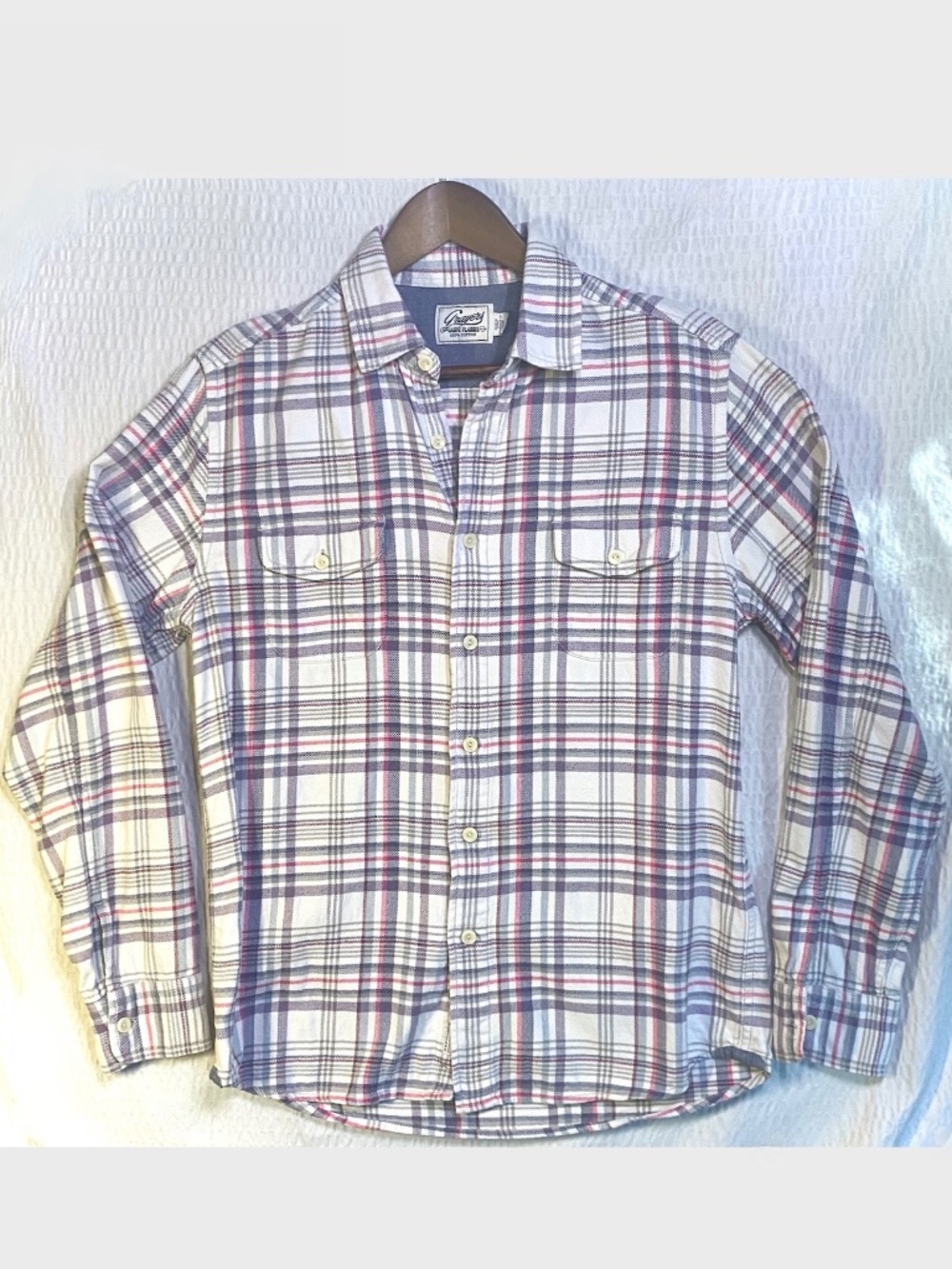 Grayers Jaspe Flannel 100% Cotton Long Sleeve Small EUC